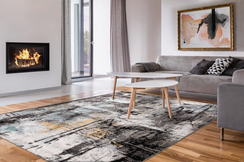 Funky 305 Multi Coloured Rug with Modern Pattern - ADORE RUGS and FLOORING